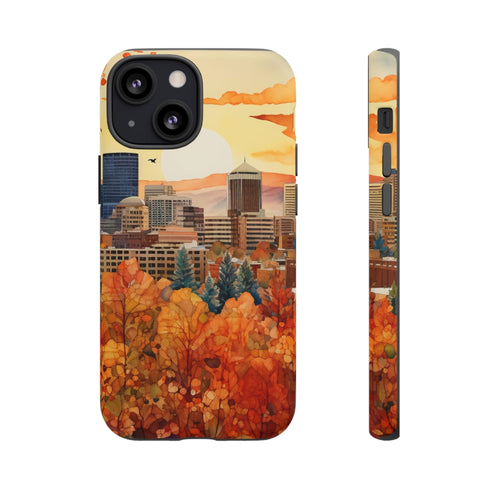 An Urban Autumn Overlook - Impact Resistant Phone Case iPhone 13 Mini Matte